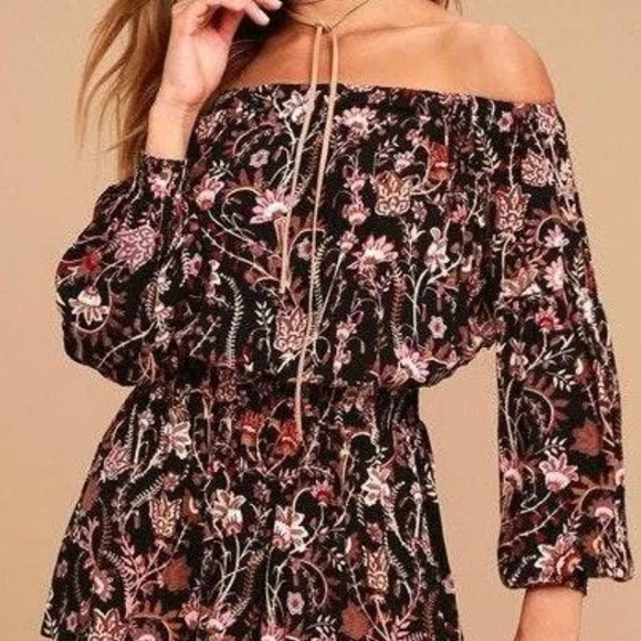 Free People Pretty and Free Floral Print Romper - Picture 2 of 3